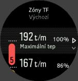 Suunto 3 Fitness má výchozí zóny tepové frekvence a zóny tepové frekvence pro konkrétní činnost.