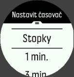 Můžete vybrat předvolený čas odpočítávání nebo si vytvořit vlastní čas odpočítávání.