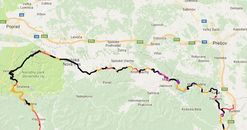Vetva D tzv. Hornádska vetva spája významné destinácie cestovného ruchu územie Slovenského raja (napr.
