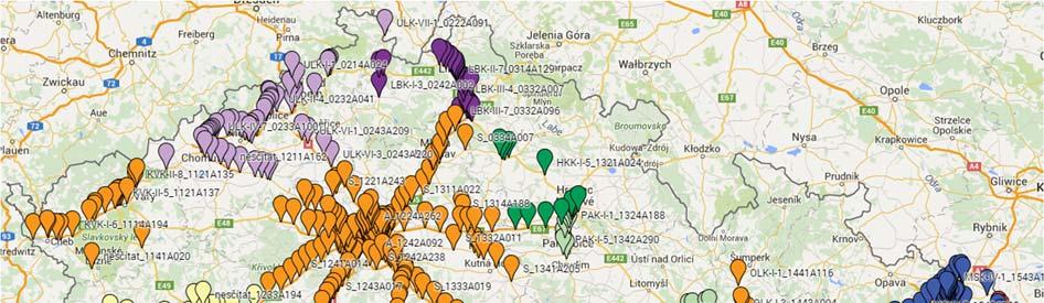 1.2 Příprava průzkumu na MÚK Celkový počet MÚK na dálnicích a silnicích I. třídy, které byly v provozu v roce 2010, činí 465, tyto byly rozděleny do 77 okruhů.