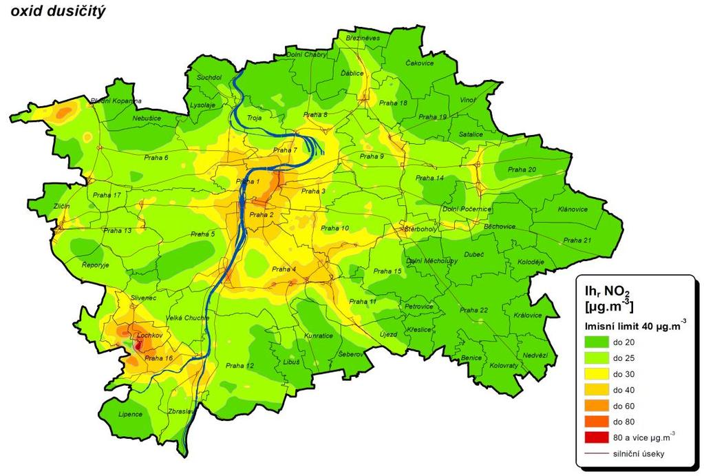 31: Průměrná roční koncentrace oxidu