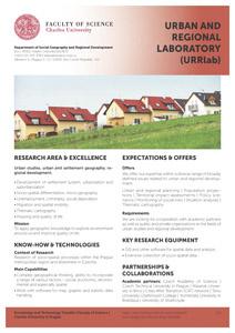 Urbánní a regionální laboratoř (URRlab) vedená doc. Ouředníčkem se na obecné úrovni zabývá geografií měst a osídlení, regionálním rozvojem a urbánními studiemi.
