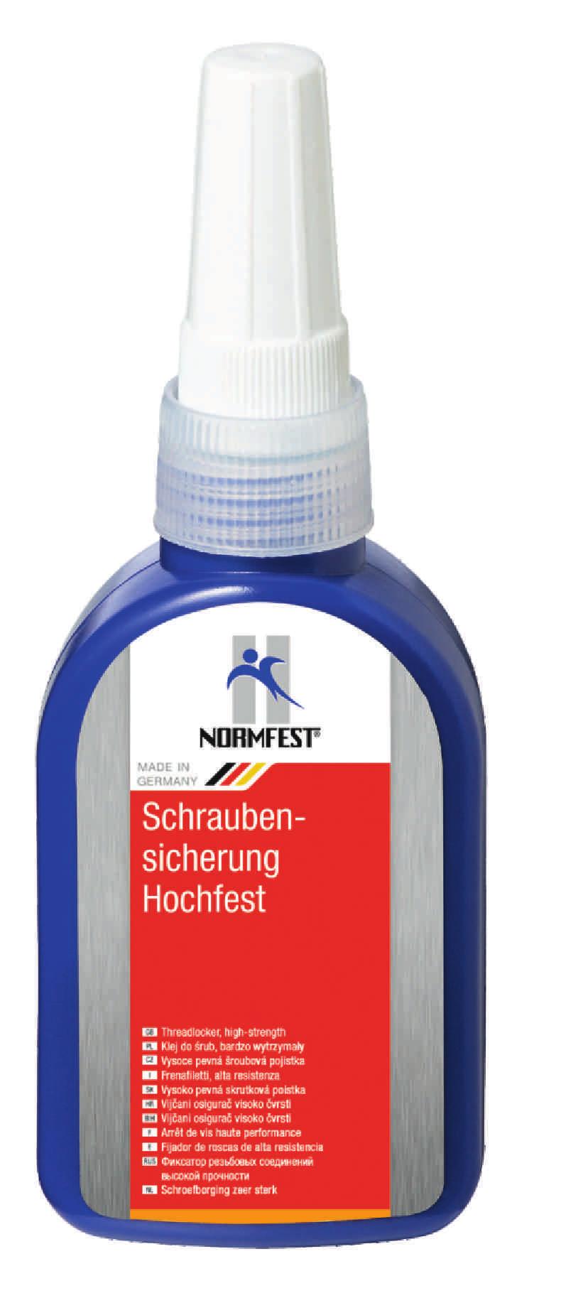 03 Pojištění šroubů - střední pevnost Pojištění šroubů - vysoká pevnost č. zboží. 2896-531-50 obsah: 50 ml bal.: 1 - středně pevné, třída pevnosti (DIN 30661) - max.
