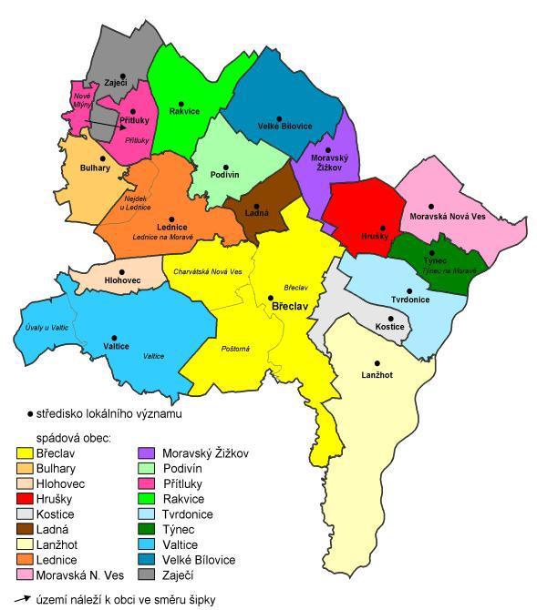 Obr. 2 Spádové regiony školství na