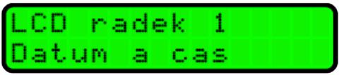 automaticky objevuje na zobrazovací jednotce.