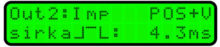 Imp - impulsy FSw flow switch Stav stavový výstup POS NEG 1 9999 imp/l L/imp +V ve směru průtoku ΣV v obou směrech průtoku - V proti směru průtoku 1 424 ms (šířka impulsů) *Pozn.