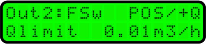 POS (spínač): NEG (rozpínač): *999.9 m 3 /h 99.99 m 3 /h 9.