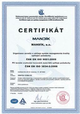 O SPOLEČNOSTI MANDÍK, a. s. 3 MANDÍK, a. s. je česká rodinná společnost založená r. 1990.