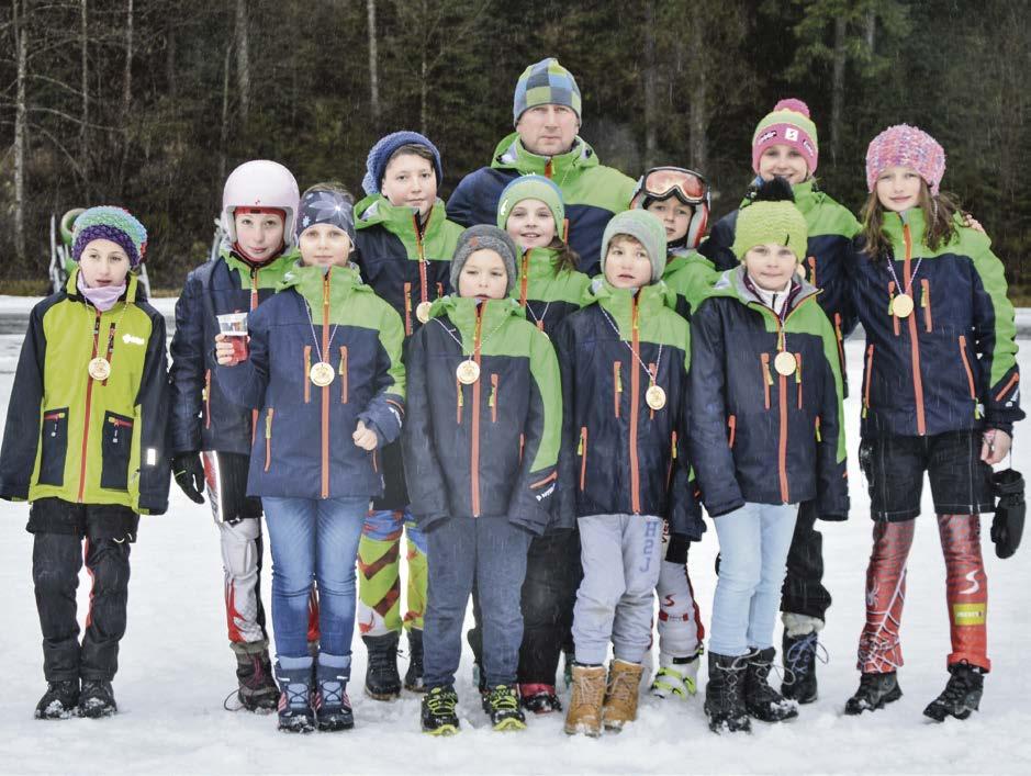 25. DUBNA 2017 STRANA 13 Oddíl lyžování SKI Mosty obsadil v soutěži družstev skvělou pátou pozici Talentovaní závodníci o sobě dávají vědět MOSTY U JABLUNKOVA Oddíl lyžování SKI Mosty má za sebou