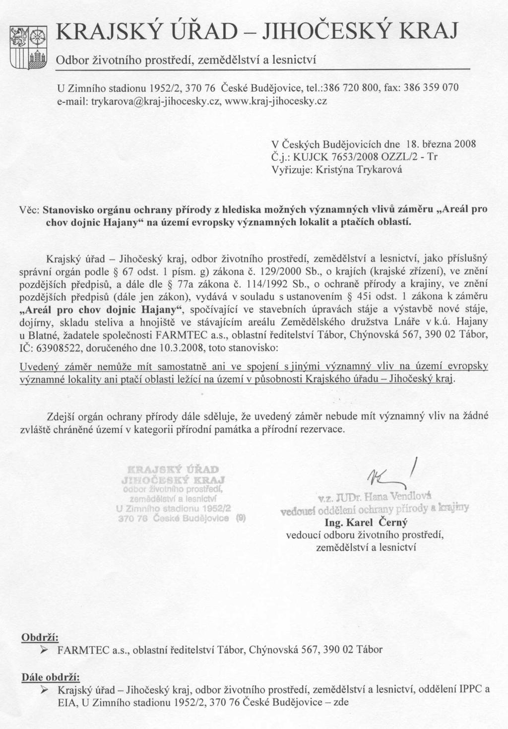 Areál pro chov dojnic Hajany Strana 46 H.