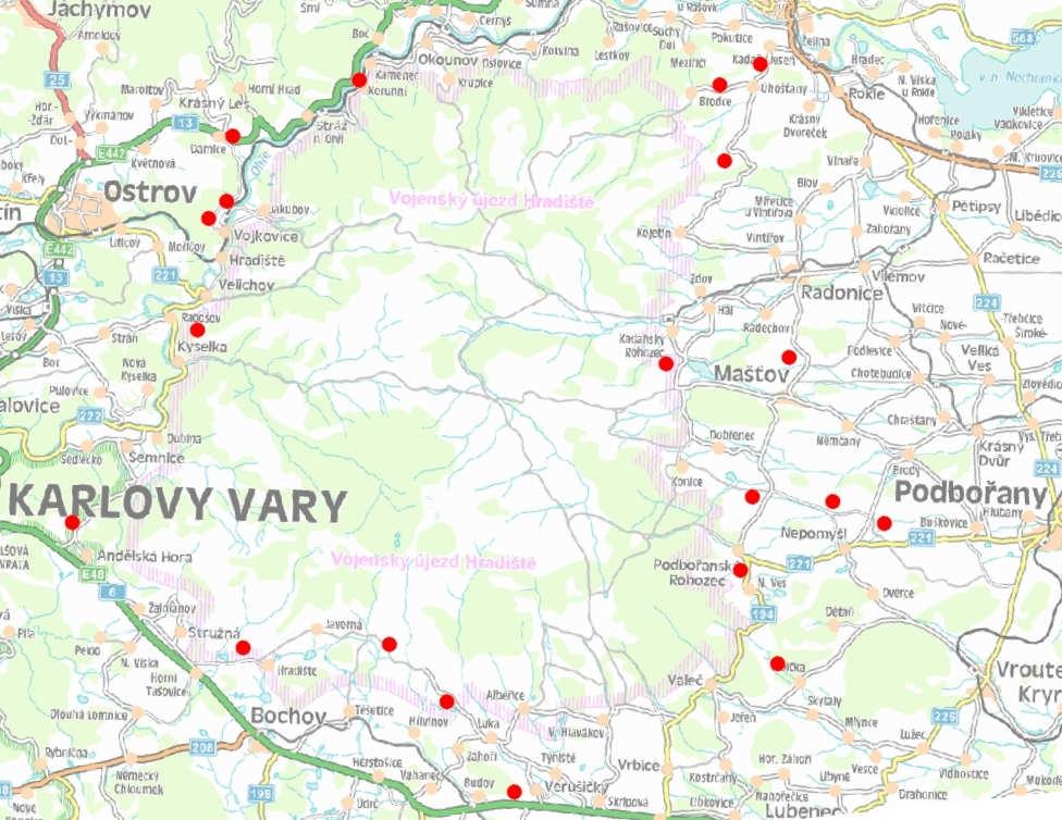 SZ 32 31 13 24 23 SV 34 33 35 5 4 6 7 30 22 9 10 11 8 29 JZ 27 JV Obr. 5: Mapa lokalit použitých ve statistických analýzách.