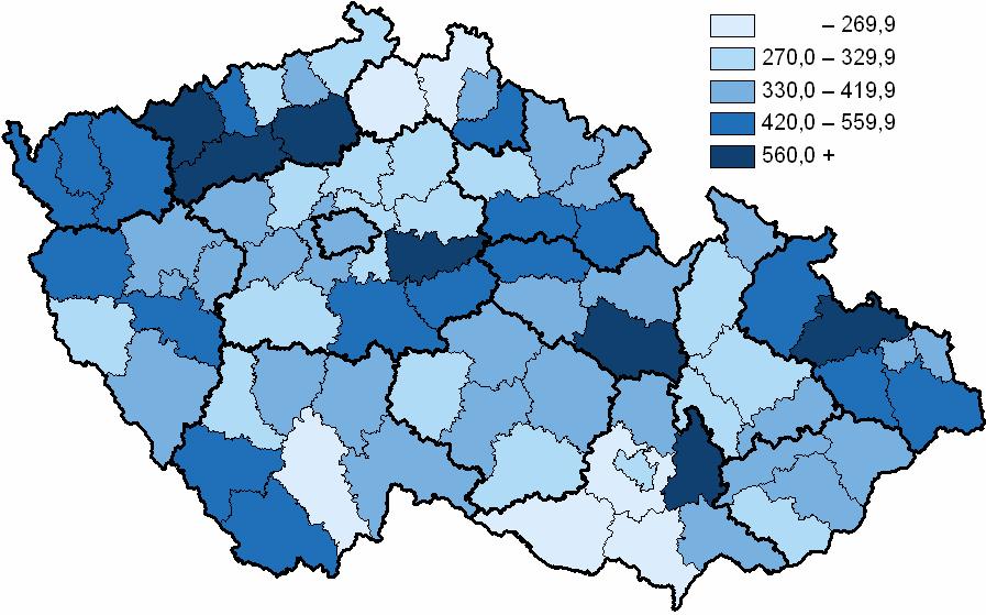 Průměrný počet živě narozených s vrozenou vadou (za období