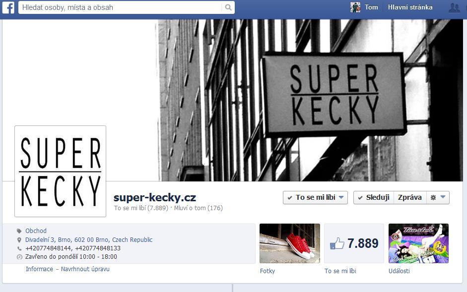 Obrázek 8: Facebookový profil super-kecky.cz (zdroj: www.facebook.cz/superkecky) 3.