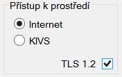 3.2.6 UI panel Přístup k prostředí V tomto panelu je možné nastavit, ve kterém prostředí je volání služby prováděno.
