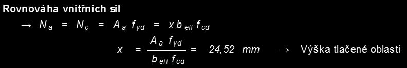 Vyhovuje na MSÚ Návrhová únosnost jednoho trnu P Rd,1 = P Rk,1. k t = 74,45 kn P Rd P Rd,2 = P Rk,2. k t = 84,02 kn = min (P Rd,1 ;P Rd2 ) (Podrobný výpočet viz str.