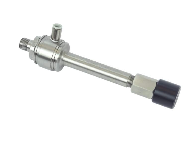 Vortex Cooling: Malá vortexová trubice - Small Vortex Tube Malá vortexová trubice rozděluje stlačený vzduch na dva proudy, jeden teplý a jeden studený.