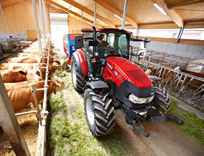 Traktor nabízí zadní tří rychlostní vývodový hřídel, který si s krmným vozem hravě poradí. DOBRÝ TIP Akční cena s nakladačem CASE IH LRA 85:..990 Kč.