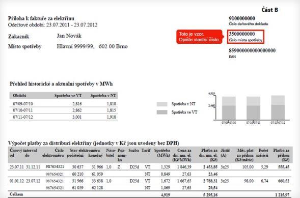 Interní energetický portál Správa faktur a odečtů: