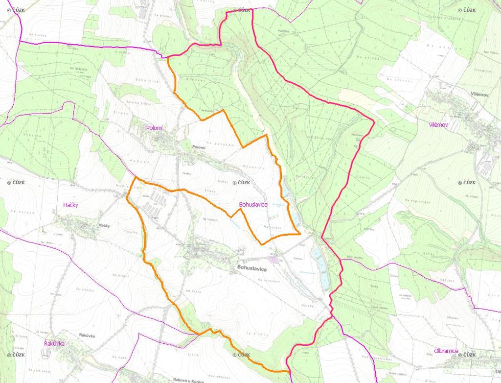 A. NÁZEV OBCE Název části obce (ZSJ): Bohuslavice Mapa A: Území obce Přehledová