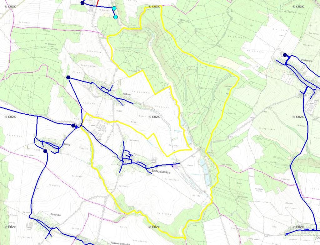 B.2 ZÁKLADNÍ INFORMACE O OBCI (části obce - ZSJ) Obec Bohuslavice leží 6 km vzdušnou čarou severovýchodně od Konice.