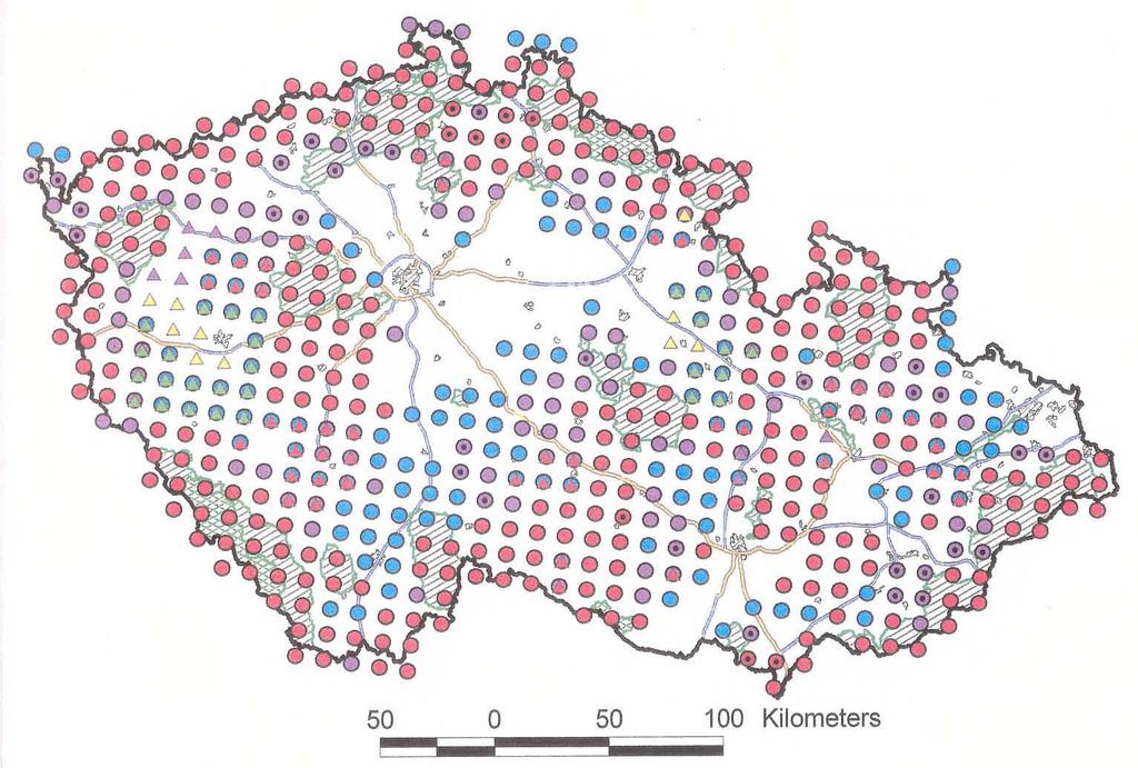 MAPA ROZŠÍŘENÍ A MIGRACE JELENA LESNÍHO Migrace Hlavní prokázané Hlavní předpokládané Hlavní žádoucí Vedlejší prokázané Vedlejší předpokládané VCHÚ CHKO NP