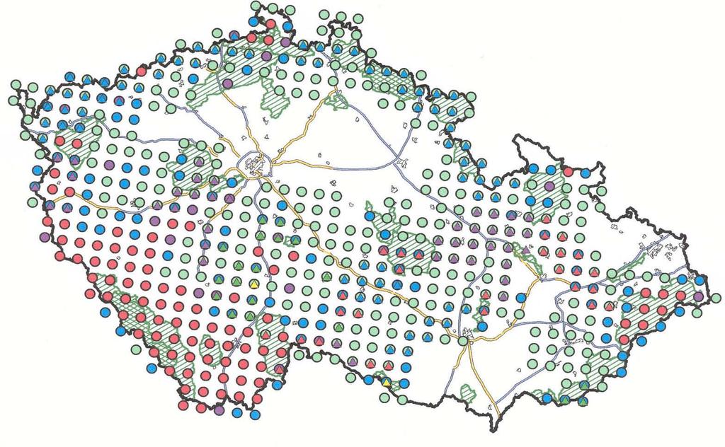 MAPA ROZŠÍŘENÍ A MIGRACE RYSA OSTROVIDA Migrace Hlavní prokázané Hlavní předpokládané Hlavní žádoucí Vedlejší prokázané Vedlejší předpokládané VCHÚ CHKO NP