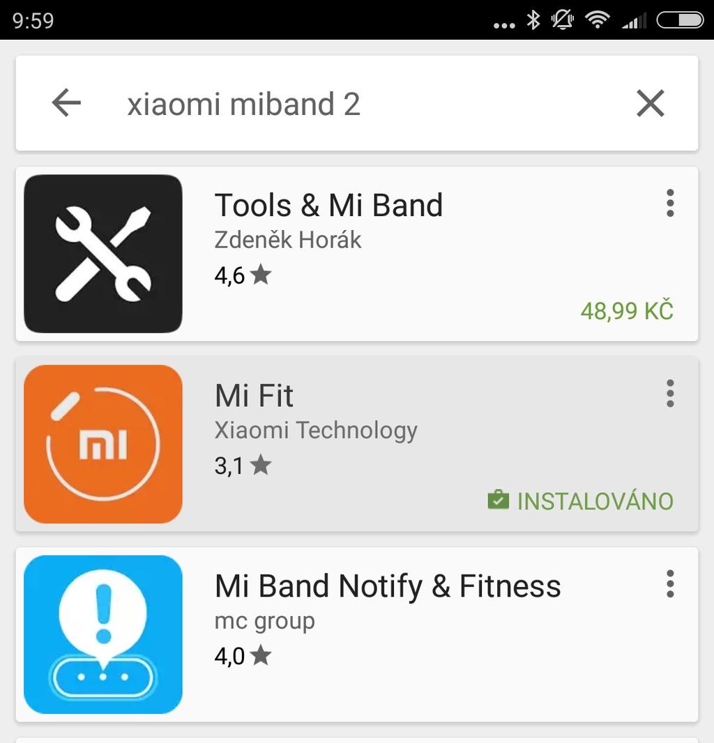 Stažení a instalace aplikace pro Mi Band 2: Pro plnohodnotné užívání náramku Mi Band 2 je nutné stáhnout a nainstalovat aplikaci.
