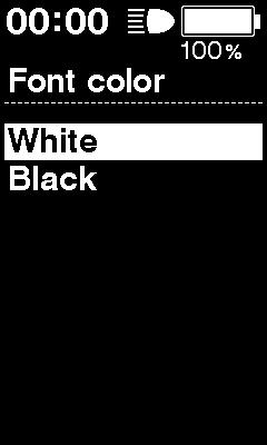 Font color (Barva písma) (SC-E6010) Lze změnit barvu písma. 1.