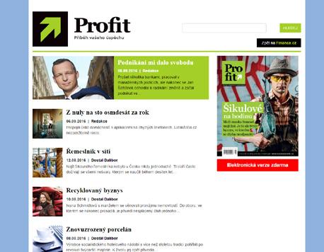 Web Profit.cz nabízí hlavní téma s důrazem na servisní a praktické informace pro podnikatele a živnostníky.