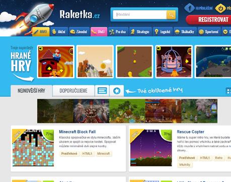 Online www.raketka.cz RAKETKA.CZ Raketka.cz je zábavní herní web pro všechny bez rozdílu věku. Svou hru si tu najdou jak ti nejmenší, tak i maminky na mateřské nebo babičky s vnoučaty.