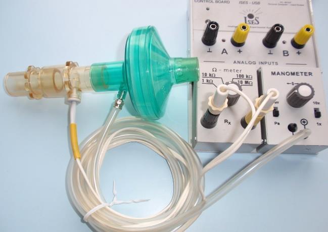 Díky rychlé odezvě může tento snímač zobrazit spirometrickou křivku pomocí modulu ohmmetr ISES a měřícího systému ISES. Pomocí funkce Odečet frekvence podle obr.