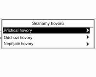 156 Telefon Odstranění telefonního seznamu Pro odstranění všech položek telefonního seznamu v informačním systému stiskněte PHONE. Zvolte Telefonní seznam a Vymazat vše.