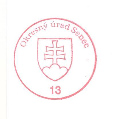 P o u č e n i e Proti tomuto rozhodnutiu je možné podať odvolanie na Okresný úrad Senec odbor cestnej dopravy a pozemných komunikácií, Hurbanova 21, 903 01 Senec do 15 dní odo dňa jeho oznámenia