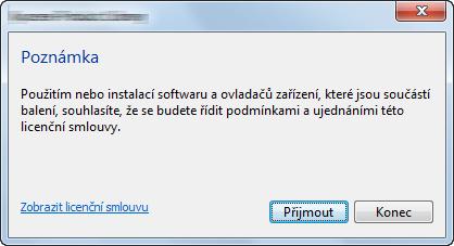 Instalace a nastavení zařízení > Instalace softwaru Vlastní instalace Následující postup je příkladem instalace softwaru pomocí [Vlastní instalace] v operačním systému Windows 7. 1 Vložte DVD.