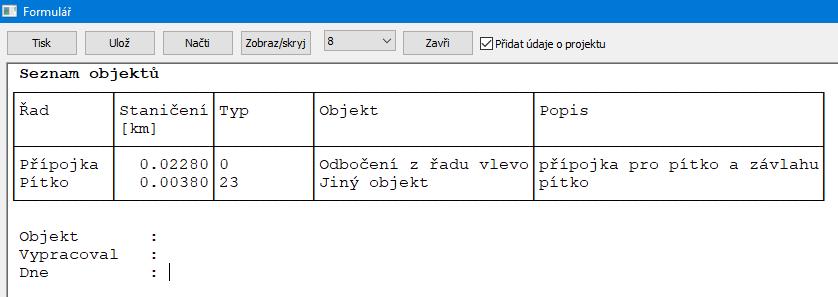 jsou načítány objekty z profilů.
