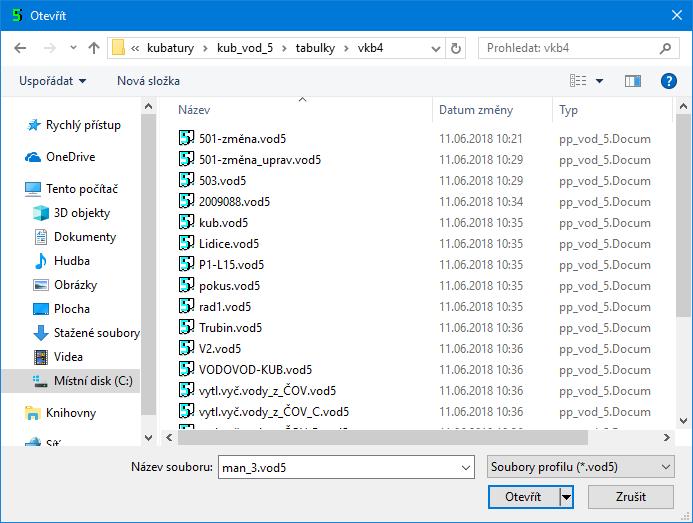 Hlavní menu programu je rozvinovací a obsahuje všechny příkazy k ovládání programu. Hlavní menu může být i trvale rozvinuté, (viz kapitola 13, parametry programu).
