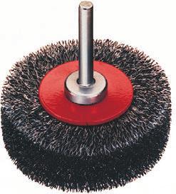 47233-47235 0 Ocelové těleso s válcovitým upínacím dříkem 6 mm Ø. K upnutí do ruční brusky nebo ohebné hřídele. Kartáč, kulatý se stopkou 47233 drátu speciální ocelový drát, jemný.