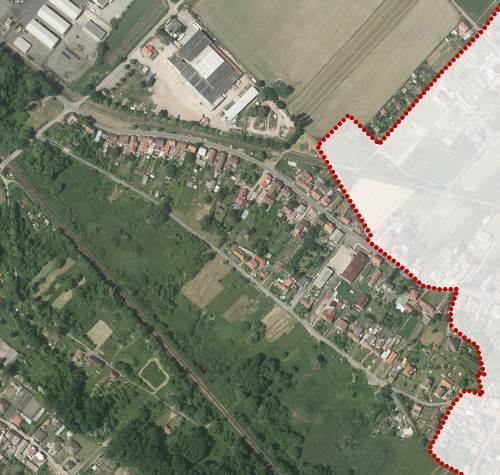 Velký Borek je od roku 1854 samostatnou obcí, která není součástí správního území města Mělníka, zástavba však volně navazuje na strukturu zástavby v jihovýchodním cípu řešeného území při výjezdu z