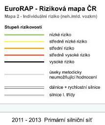 I/16 zařazeny do kategorie s vysokým, resp. středně vysokým rizikem. EuroRAP Riziková mapa ČR Přeložka silnice I/9 - průtah 1.