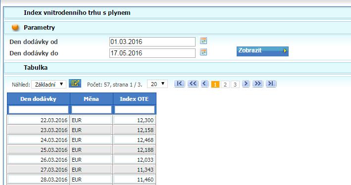 Příklad tabulky Obchody-vše na obchodovací obrazovce VDT s plynem: Popis datové struktury Obchody-vše : Položka Popis ID obchodu Jedinečný číselný identifikátor obchodu v EMTAS Produkt Identifikace