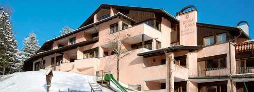 31 ne VILLAGGIO RESORT FIEMME VILLAGE C 25 3,5 km upřesnění: jedná se o samostatné vytápěné a zateplené mobilní bungalovy typu trilo 4/5 či zděné vytápěné chalety 4/5, každý se svým vlastním