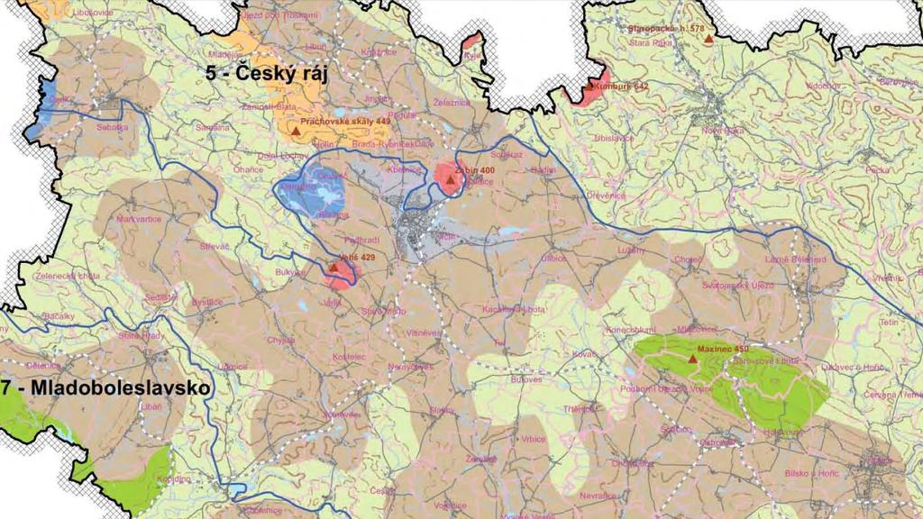 Zásady územního rozvoje Královéhradeckého kraje Výkres oblastí se shodným
