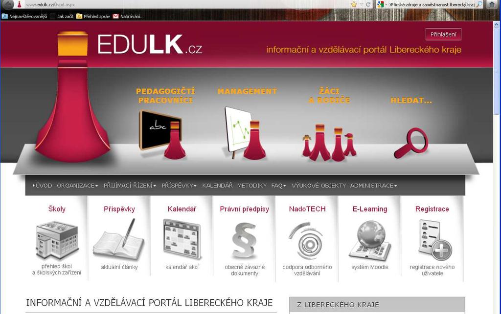 Informační a vzdělávací portál LK www.edulk.