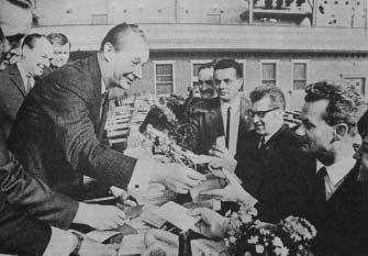 1. Ze VII. všeodborového sjezdu: Alexander Dubček (4.