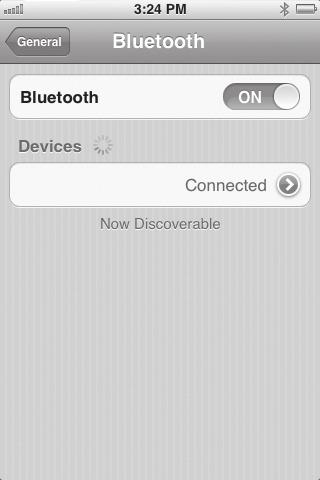 5 Ve chvíli, kdy indikátor Bluetooth rychle bliká, vyberte název RDP-X200iP na displeji přehrávače ipod.