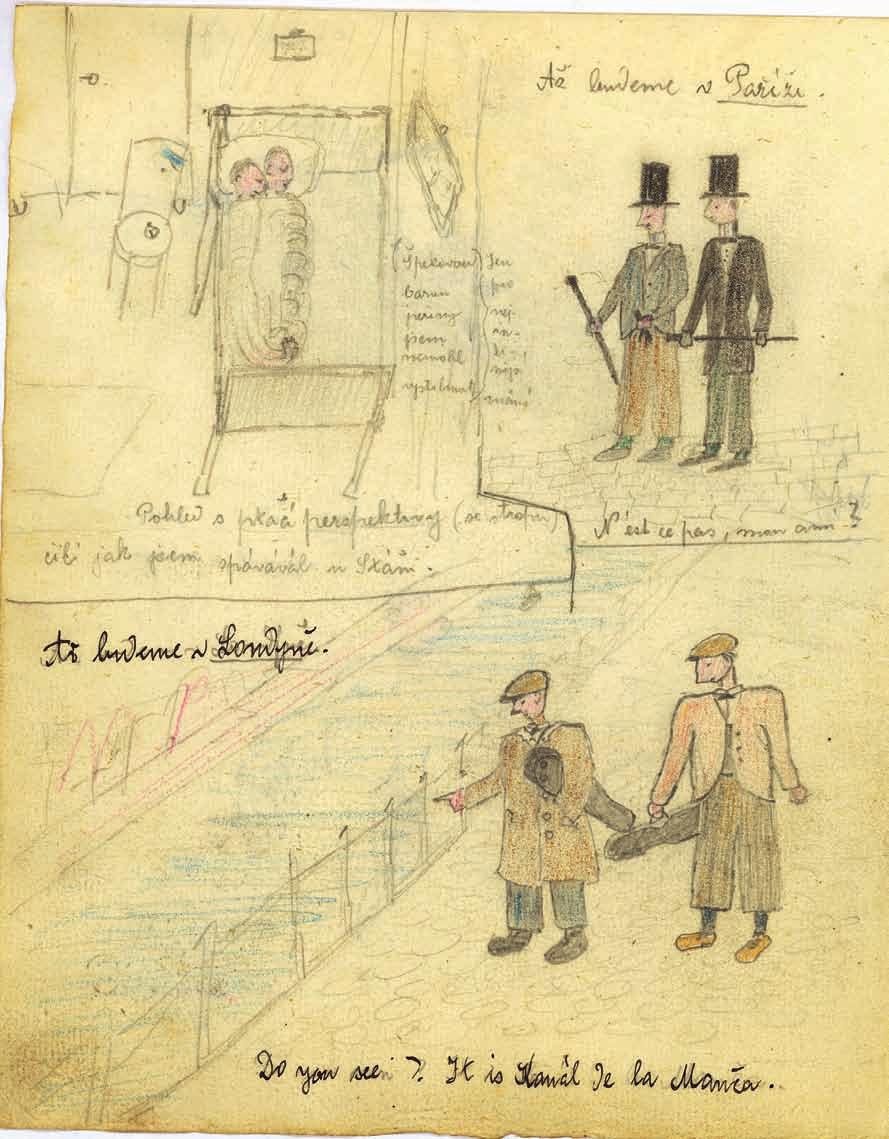 // TYPY PRAMENŮ // 65 Bohuslav Martinů, karikatura Až budeme v Paříži. Až budeme v Londýně., 1919 1920.