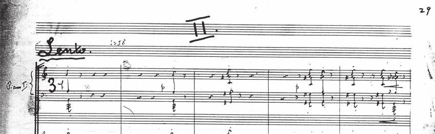 96 // RUKOVĚŤ HUDEBNÍHO EDITORA // Bohuslav Martinů, Concerto grosso H. 263, 1937, I. věta, s. 1, pramen P. Odlišné tempové označení věty 2.