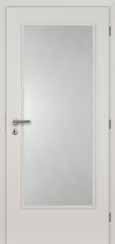 Presklené protipožiarne dvere - jednokrídlové a dvojkrídlové interiérové protipožiarne drevené presklené otočné dvere s polodrážkou osadené v oceľovej alebo drevenej obložkovej protipožiarnej zárubni.