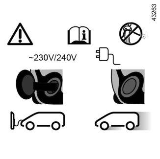 ELEKTRICKÉ VOZIDLO: nabíjení (9/9) 13 Štítek 13 Štítek 13 na krytky nabíjení obsahuje připomenutí pokynů pro otevírání a zavírání krytky: se stojícím vozidlem můžete otevřít ventil a