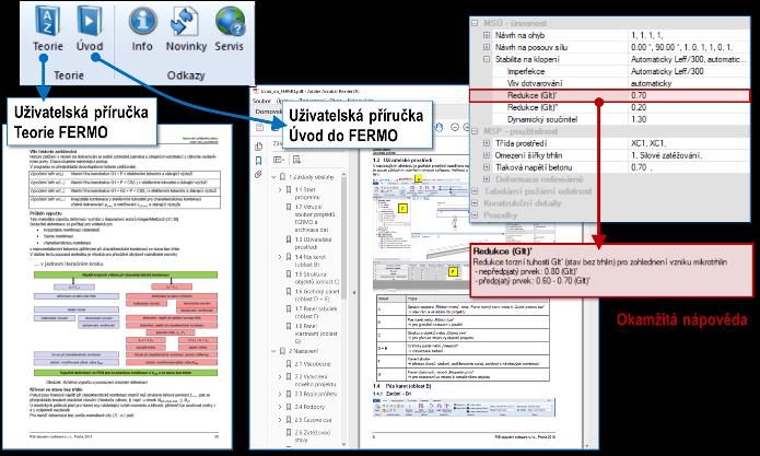 Příručky, nápověda a informace ke změnám Součástí programu FERMO jsou uživatelské příručky ve formátu PDF, a to jak úvodní příručka s detailním popisem postupu při řešení konkrétního případu, tak i